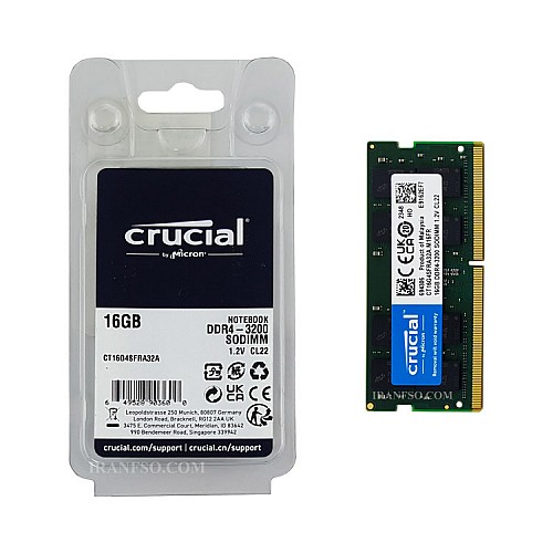 رم لپ تاپ  کروشیال DDR4(3200MHZ) با ظرفیت 16 گیگابایت